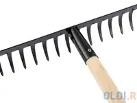 Грабли 14-зубые,360мм,с черенком,прямые россия// сибртех