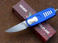 Автоматический нож steelclaw криптон-01, сталь d2, рукоять алюминий, синий