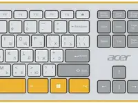 Клавиатура + мышь acer occ200 клав:жёлтый мышь:жёлтый usb беспроводная slim multimedia