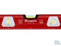 Уровень алюминиевый, магнит., фрезерованный, 3 глазка (1 зеркал.), 400 мм// matrix