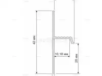 Теневой плинтус анодированный, фотография 4