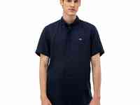 Льняная мужская рубашка lacoste  l!ve