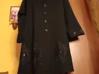 Кардиган и кожаный натуральный плащ, фотография 2