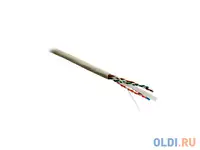 Кабель utp indoor 4 пары категория 6 hyperline uutp4-c6-s23-in-lszh-gy-305 23awg одножильный
