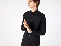 Мужская рубашка lacoste regular fit из хлопкового поплина