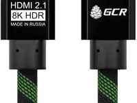 Кабель hdmi 1м green connection gcr-51833 круглый черный/зеленый