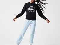 Женская флисовая толстовка lacoste с 3d-логотипом из органического хлопка