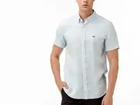 Мужская льняная рубашка lacoste slim fit