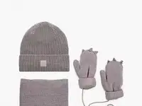 Шапка, шарф и варежки happy baby