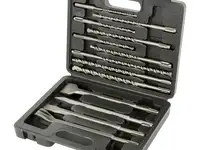 Набор буров по бетону, 6-8-10х160, 8-10-12х210, 10-12-14х260 мм, зубила 4шт., в