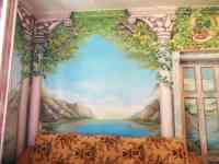 Художественная раскраска и роспись стен. Фальш : окно , камин., фотография 3