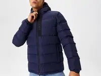 Мужская стёганная куртка lacoste с капюшоном