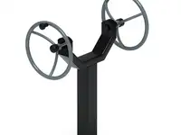 Рули (положение сидя) серый - уличный тренажер - ст 106-13, фотография 2