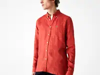 Мужская льнаная рубашка lacoste regular fit