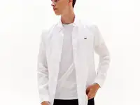 Льняная мужская рубашка lacoste  l!ve