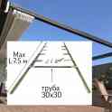 Универсальные механическое сдвижные крыши для беседки,террас,веранд,бассейнов,летних кафе 6,3 метра, фотография 2