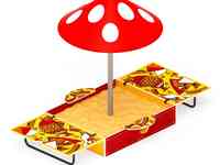 Песочница с крышкой и грибком (средняя) ио 5.01.10-08