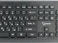 Комплект кл-ра+мышь беспров. gembird kbs-7200 {черный, 2.4ггц/10м, 1600 dpi,  мини-приемник-