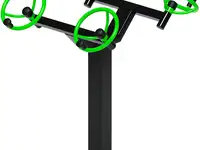 Рули (положение стоя) зеленый - уличный тренажер - ст 101-12