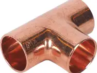 Тройник медный 1 мм, D2 12; 1 1:8; 10... дюйм, D3 22; 1 5:8; 15... дюйм