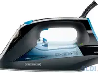 Утюг black+decker bxir2401e 2400вт чёрный голубой