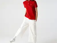 Женское поло lacoste classic fit из дыщащего хлопка peqie