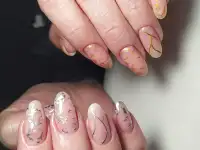 Маникюр, укрепление натуральных ногтей гелем, наращивание ногтей., фотография 4