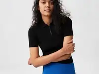 Женская вязаная рубашка-поло lacoste на молнии