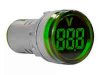 Индикатор значения напряжения AD22-RV зеленый Энергия, 10 шт