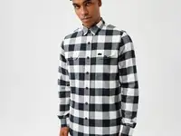 Мужская клетчатая рубашка lacoste slim fit