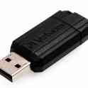Флеш накопитель verbatim pinstripe 8gb usb 2.0 (49062). черный, фотография 2