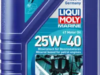 Минеральное моторное масло liquimoly marine 4t motor oil 25w40 1 л
