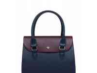 Женская кожаная сумка bloy dark blue/burgundy, фотография 3