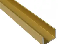 Латунный профиль п, Размер1: 8-20 мм, Размер2: 9-30 мм, Размер3: 8-10 мм, s 1-1,5 мм, L 2,7-3 м