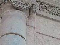 Изготавливаем кронштейн из травертина и гранита для отделки фасада. Делаем дизайн, замеры и монтаж, фотография 2