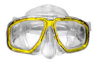 Маска для плавания marvel, прозрачный /желтая