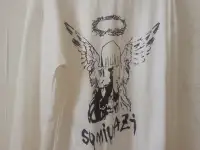 Продам лонгслив с черно-белым рисунком ангела, фотография 3