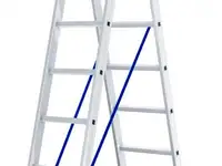 Лестница, 2 х 9 ступеней, алюминиевая, двухсекционная, россия// сибртех