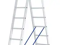 Лестница, 2 х 13 ступеней, алюминиевая, двухсекционная, россия// сибртех