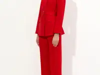 Брюки клеш в красном оттенке vassa&co