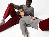 Свитшот lacoste unisex из органического хлопка с круглым вырезом