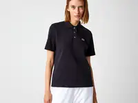 Женская рубашка-поло lacoste regular fit в полоску из органического хлопка