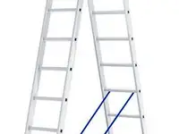 Лестница, 2 х 14 ступеней, алюминиевая, двухсекционная, россия// сибртех