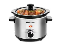 Медленноварка kitfort кт-205 120 вт 1.5 л черный серебристый
