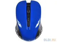 Мышь oklick 545mw черный/синий оптическая (1600dpi) беспроводная usb (4but)