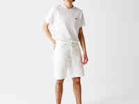 Мужские джинсовые шорты-бермуды lacoste slim fit из эластичного хлопка