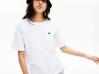 Женская футболка lacoste из хлопка премиум качества