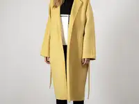 Пальто прямого силуэта на запах с поясом vassa&co