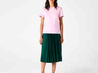 Женская футболка lacoste branding из хлопка с круглым вырезом и принтом