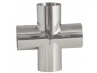 Крест из нержавейки, D1 8-508 мм, D2 2-50 мм, Марка: AISI 304..., Способ присоед.: под приварку...